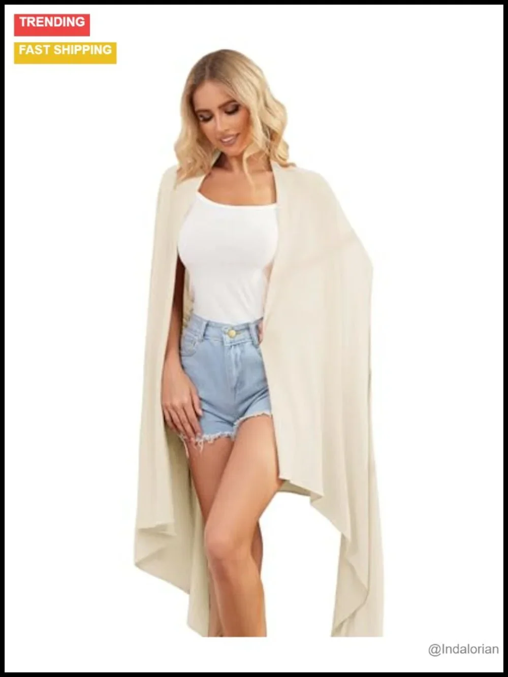 Tencel Cashmere Shawl Wrap Pashmina Stole Lightweight UPF 50+ Travel Blanket